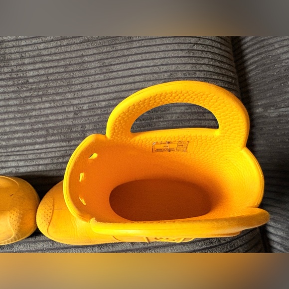 CROCS Kids Yellow Rain Boots - Picture 6 of 8